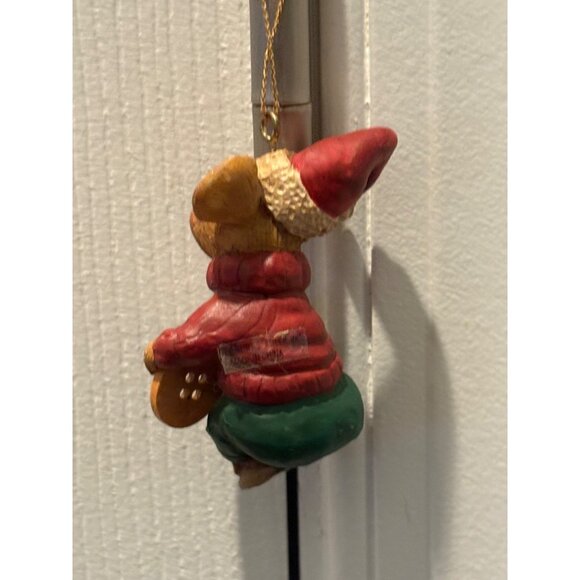 Kurt Adler Hole In The Wall Gang Christmas Ornament Mouse Santa Hat Thimble Sew - Picture 3 of 3